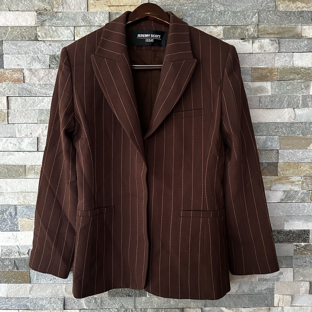Jeremy Scott Paris Vintage 90s Runway Blazer Women's Size Large Wool Jacket